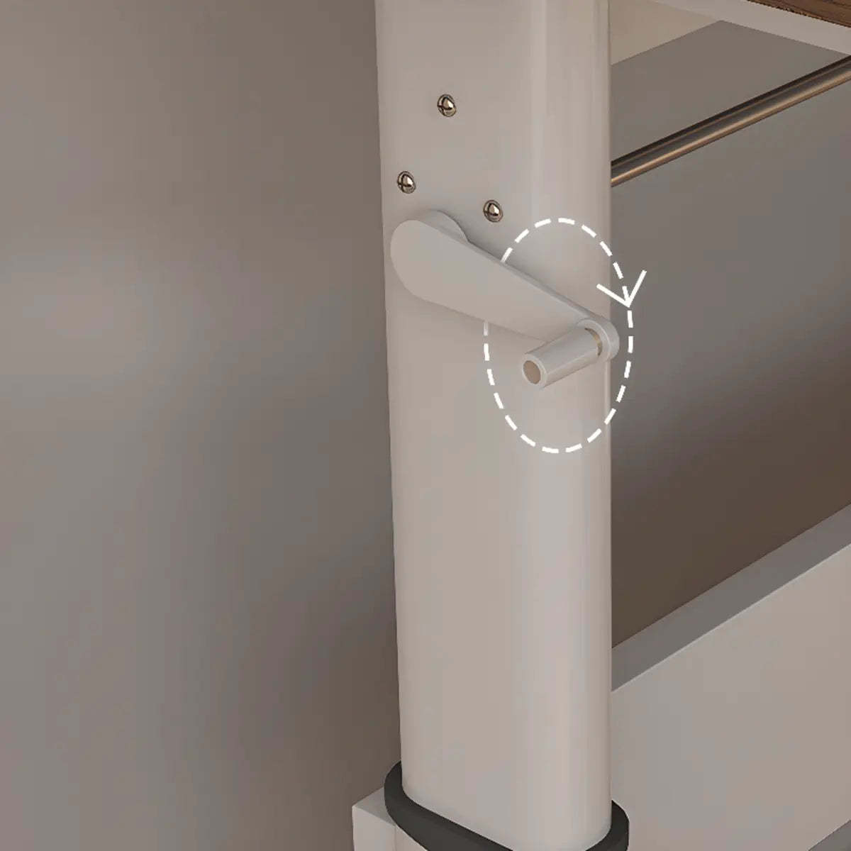 Adjustable White T-Shape Writing Desk — White / Without Chairs