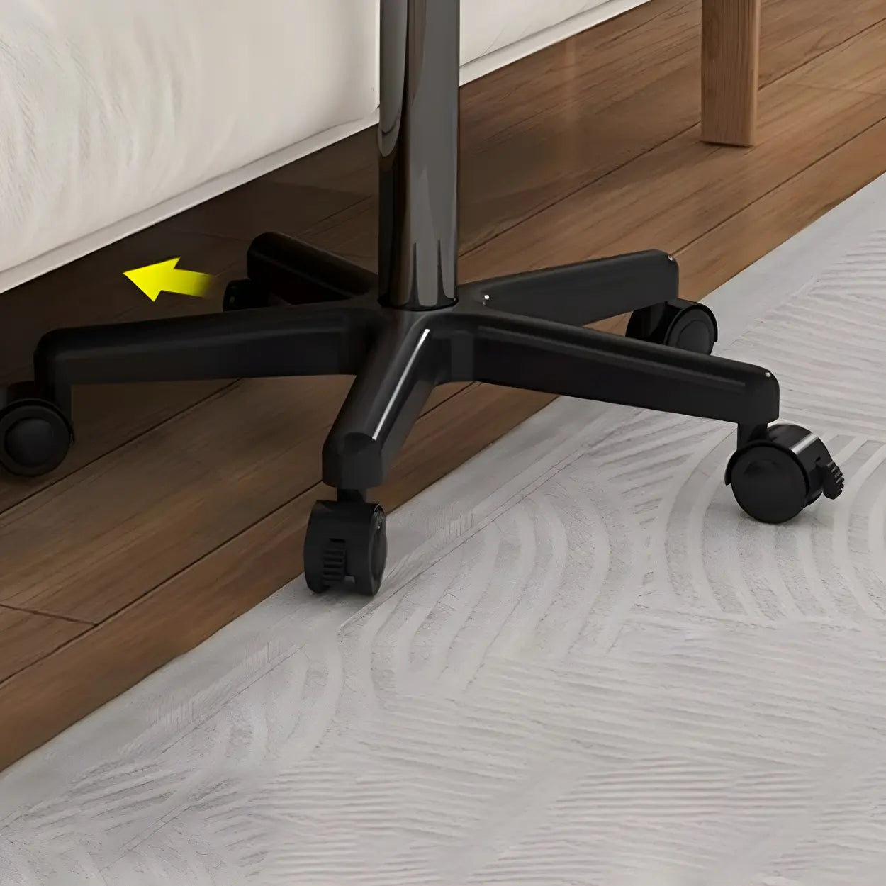 Adjustable White Square Small Standing Desk with Casters