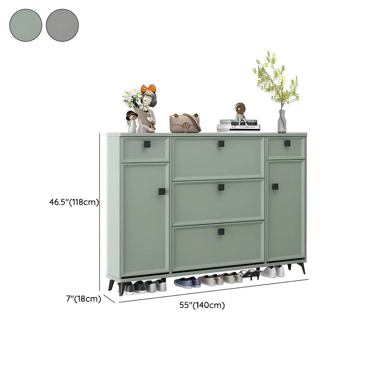 Adjustable Drop-Front Shoe Cabinet