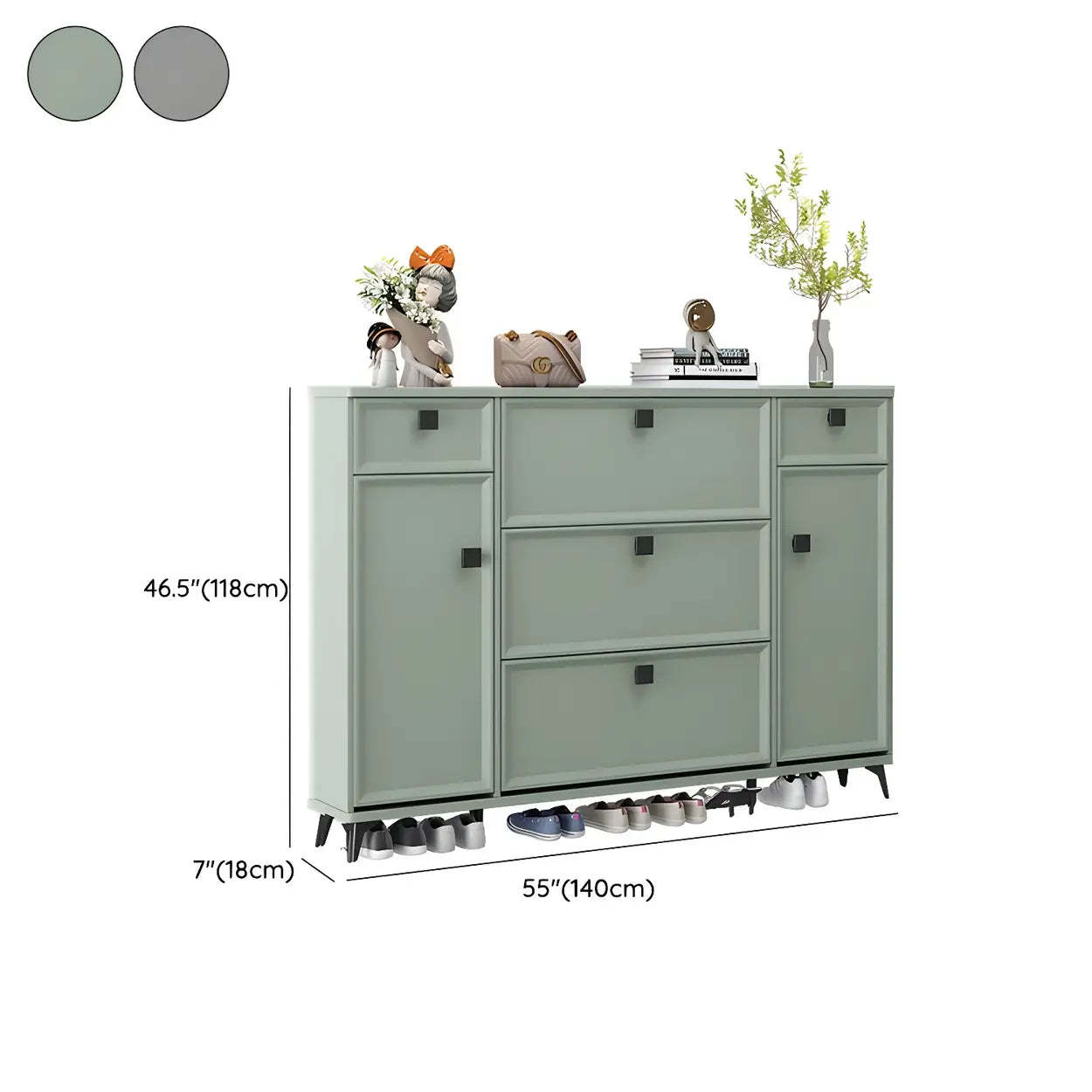 Adjustable Drop-Front Shoe Cabinet