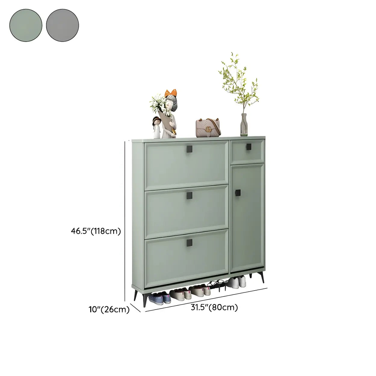 Adjustable Drop-Front Shoe Cabinet