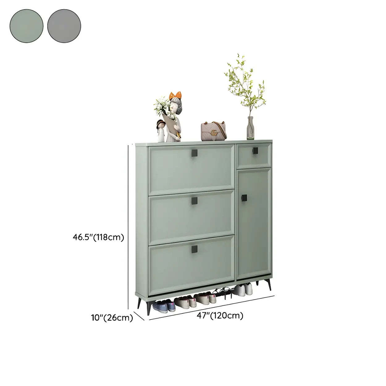 Adjustable Drop-Front Shoe Cabinet