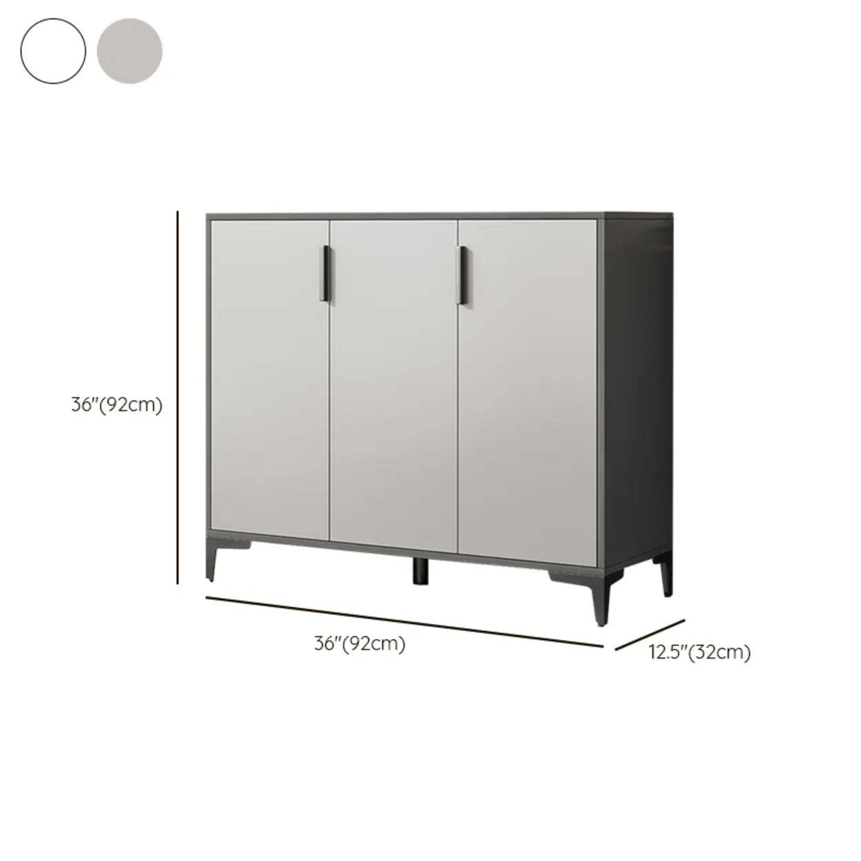 Adjustable Gray Wood Hallway Large Shoe Storage