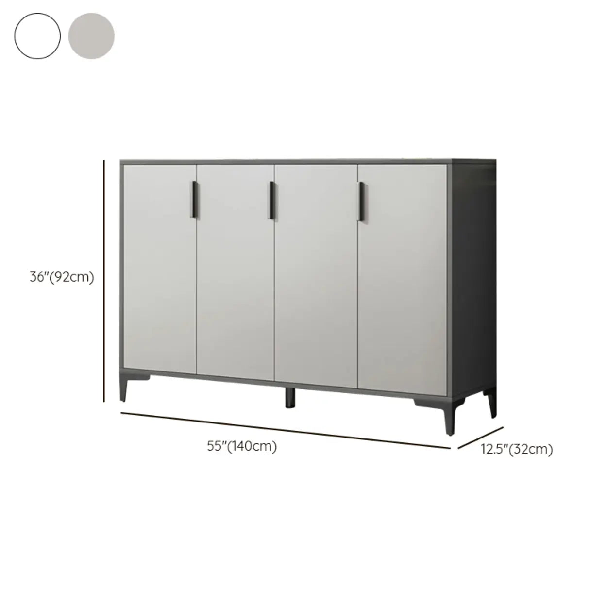 Adjustable Gray Wood Hallway Large Shoe Storage