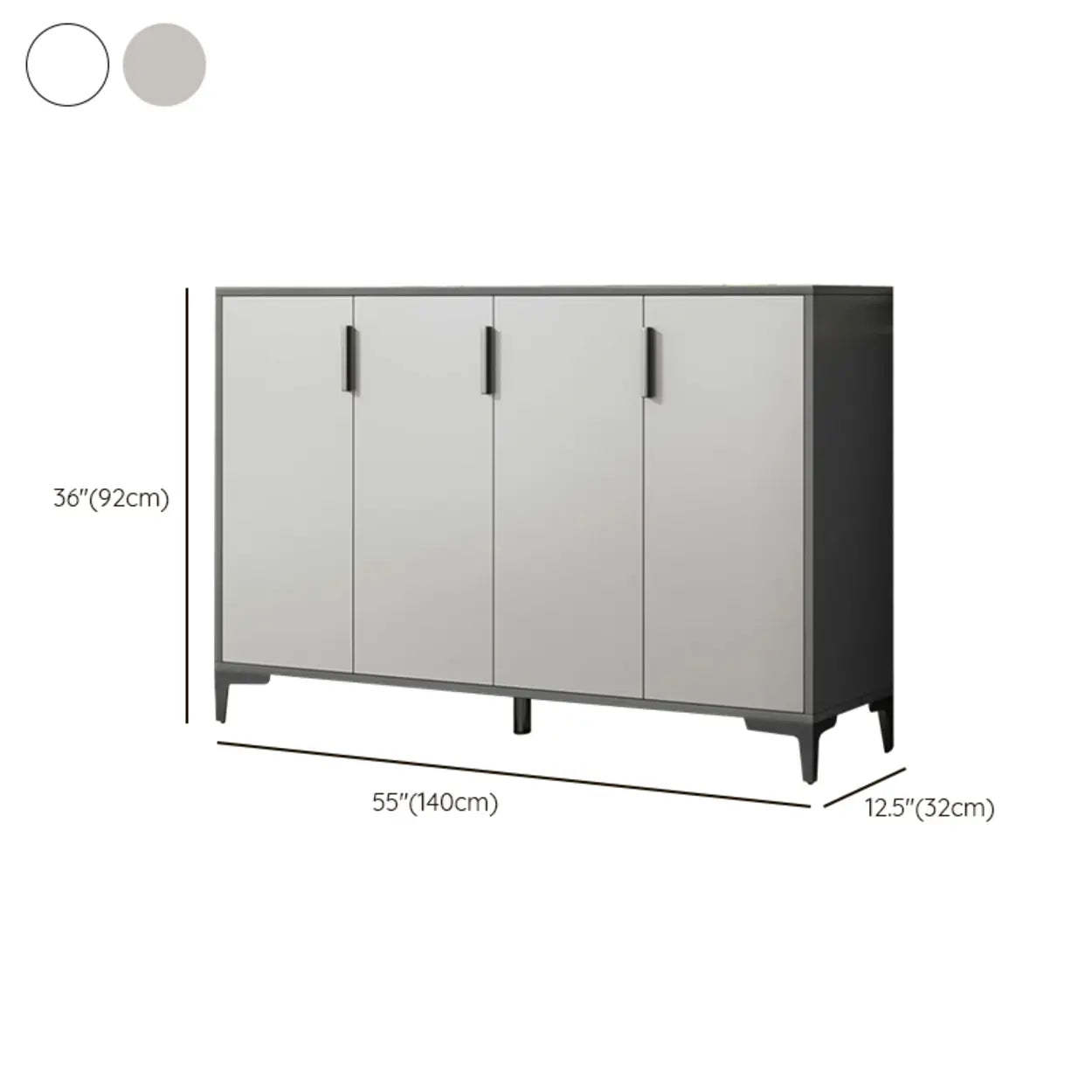 Adjustable Gray Wood Hallway Large Shoe Storage