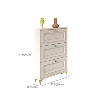Wood Hallway Drop-Front Shoe Cabinet