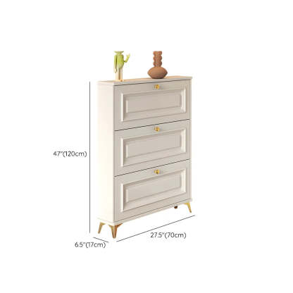 Wood Hallway Drop-Front Shoe Cabinet