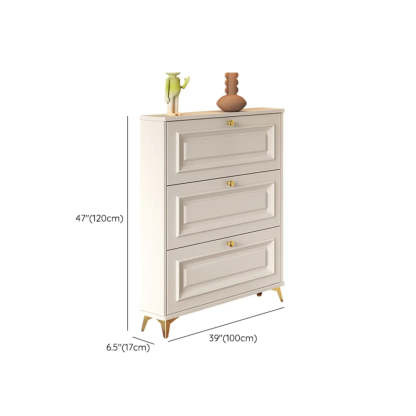 Wood Hallway Drop-Front Shoe Cabinet