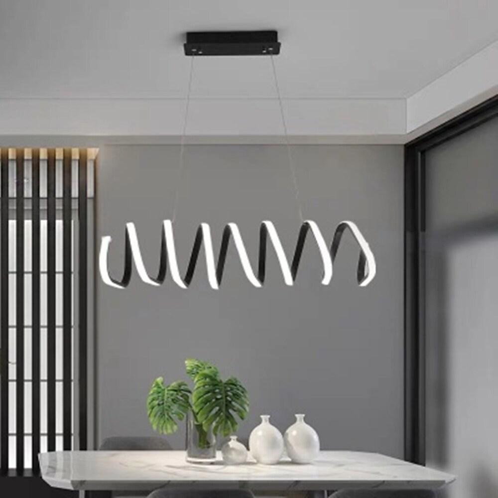 Triangular black pendant lighting, Lighom — Cool White (6000K)
