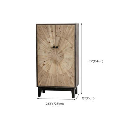 Natural Wood Black-Base Horizontal Chest