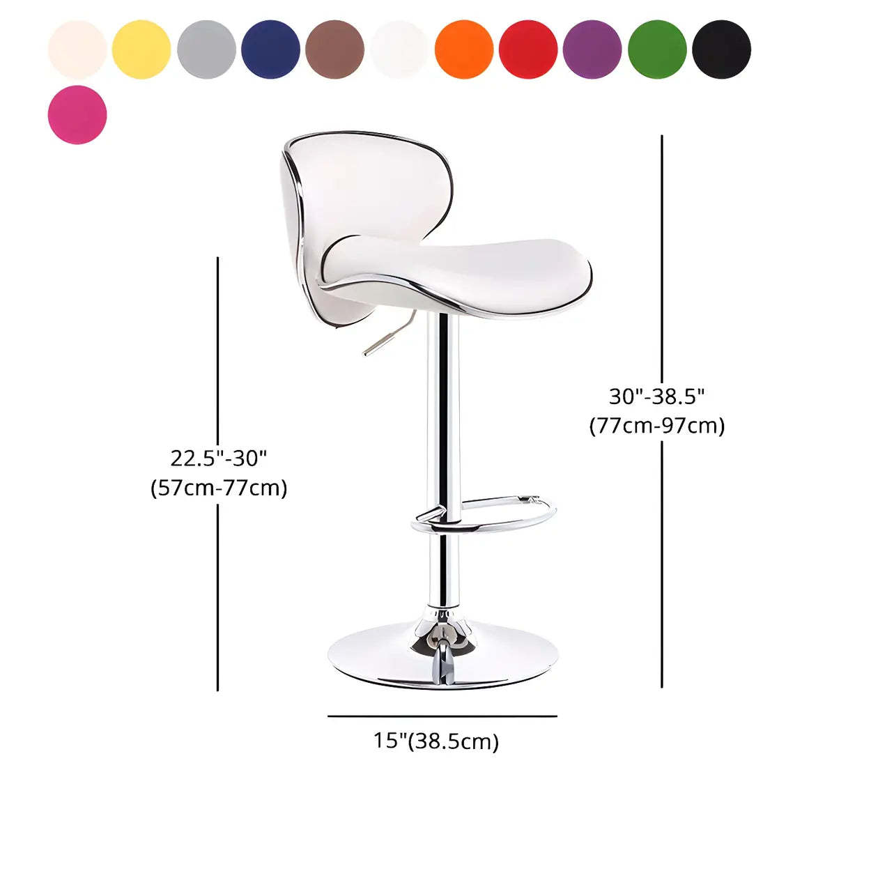 Saddle Leather Adjustable Swivel Bar Stool