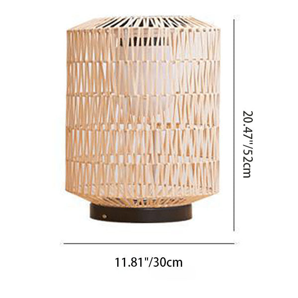 Minimalist Solar Iron Rattan Cage LED Landscape Light