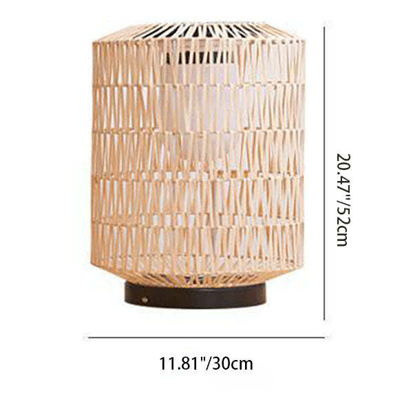 Minimalist Solar Iron Rattan Cage LED Landscape Light