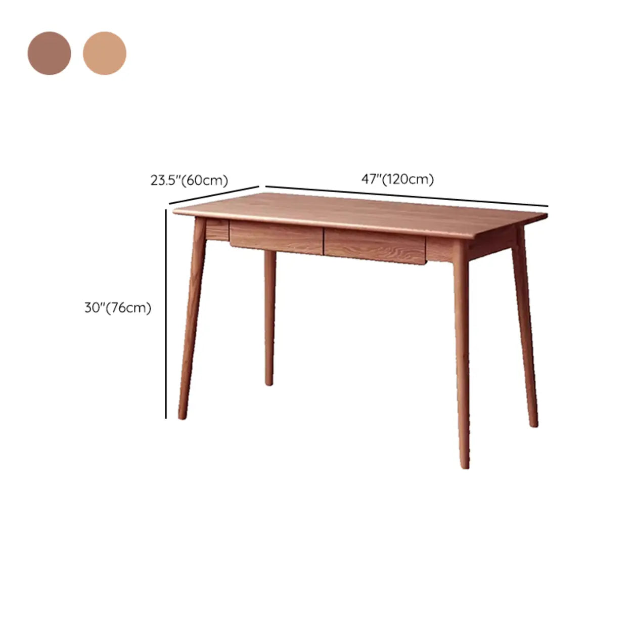 Wood Computer Desk with Drawers