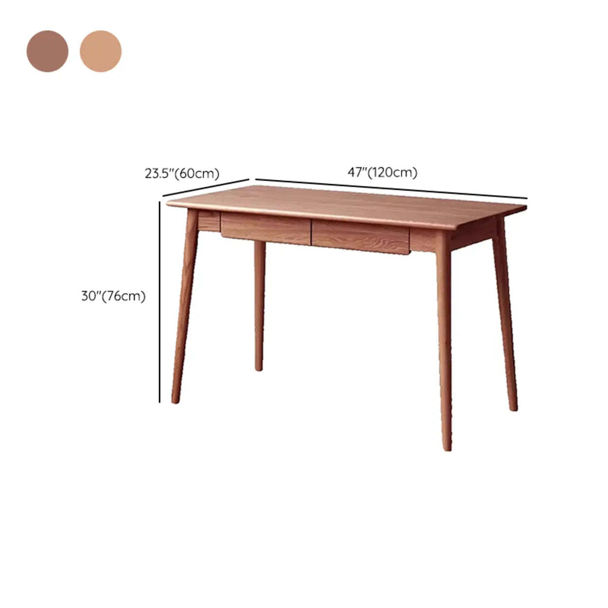 Wood Computer Desk with Drawers