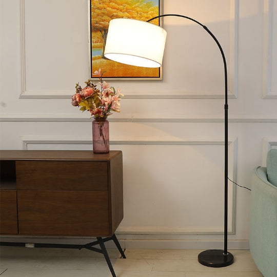 Nordic Fabric Column Fishing Rod Floor Lamp
