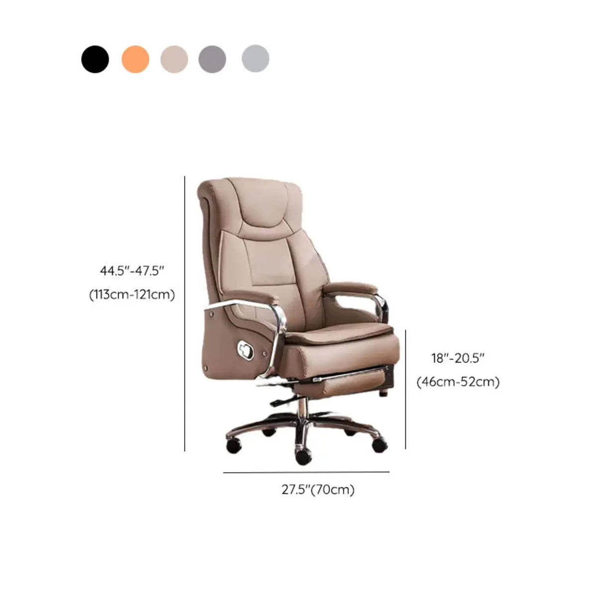 Adjustable Executive Office Chair with Armrests