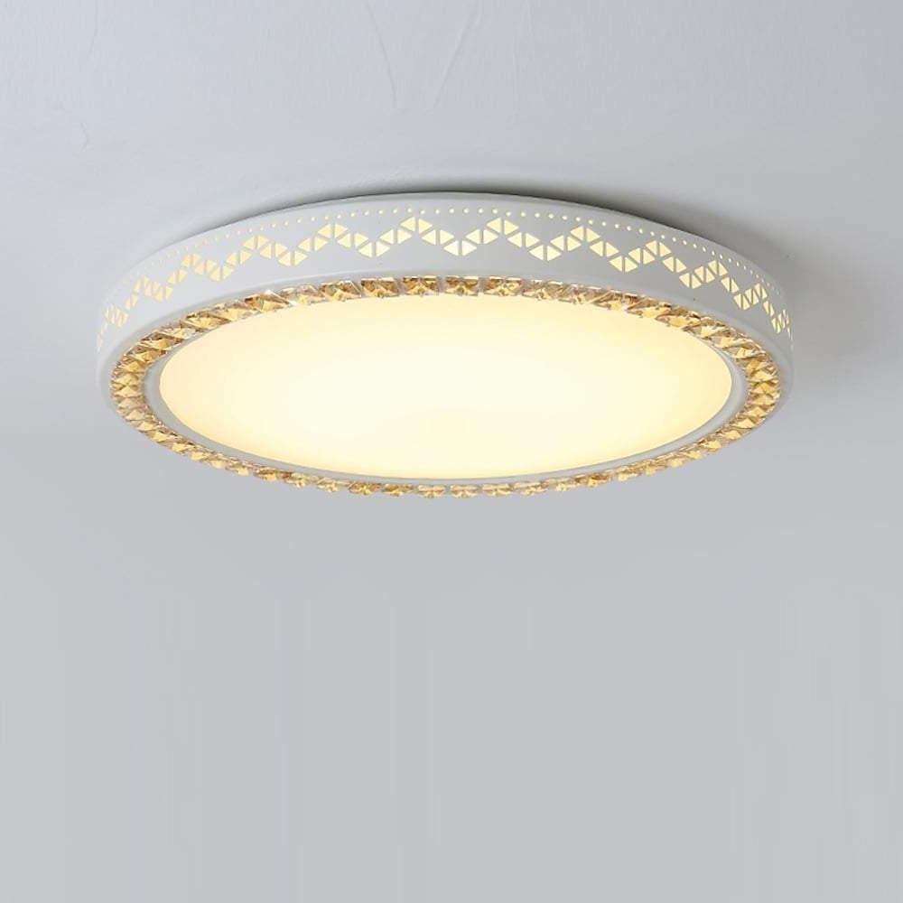 Circular Geometric Pattern LED White Modern Ceiling Light Flush Mount Lighting-Lighom