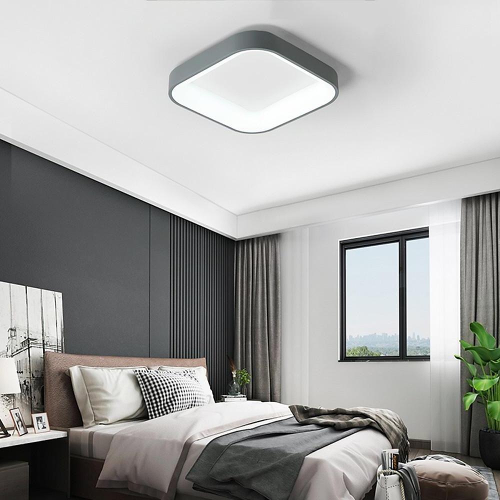 Square Shaped Modern LED Flush Mount Ceiling Light for Bedroom-Lighom