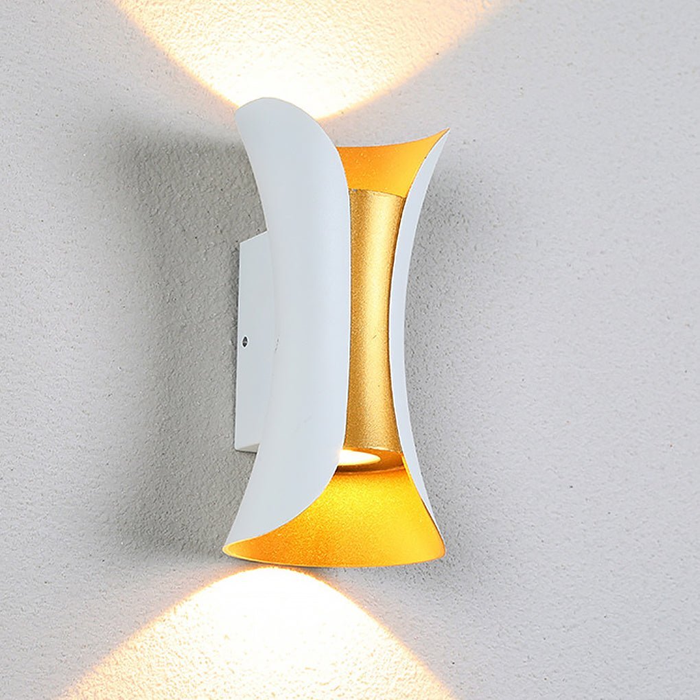 Curved LED Up and Down Lighting Waterproof Modern Outdoor Wall Lights-Lighom