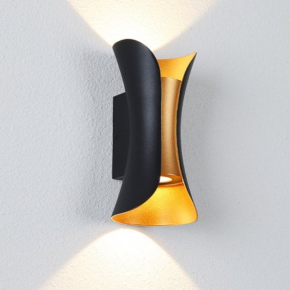 Curved LED Up and Down Lighting Waterproof Modern Outdoor Wall Lights-Lighom