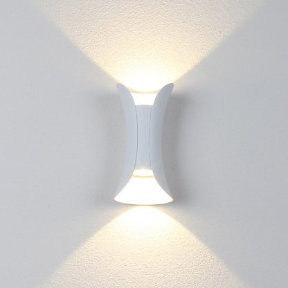 Curved LED Up and Down Lighting Waterproof Modern Outdoor Wall Lights-Lighom
