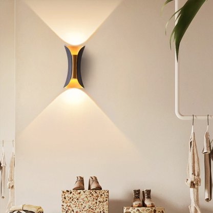 Curved LED Up and Down Lighting Waterproof Modern Outdoor Wall Lights-Lighom
