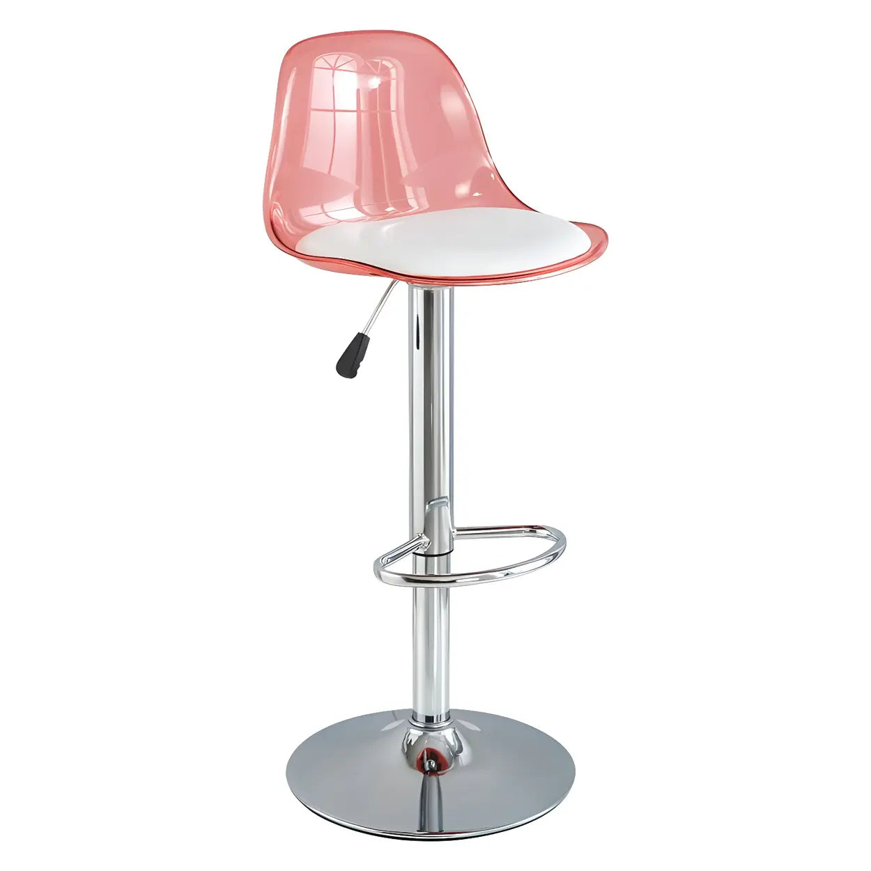 Amber Acrylic Adjustable Swivel Bar Stool