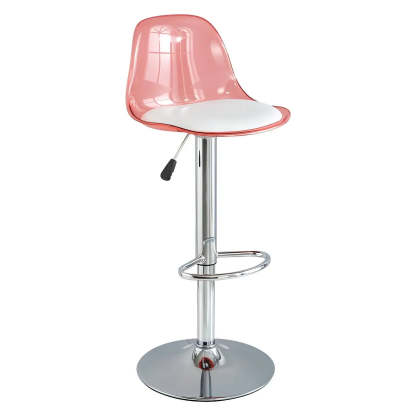 Amber Acrylic Adjustable Swivel Bar Stool