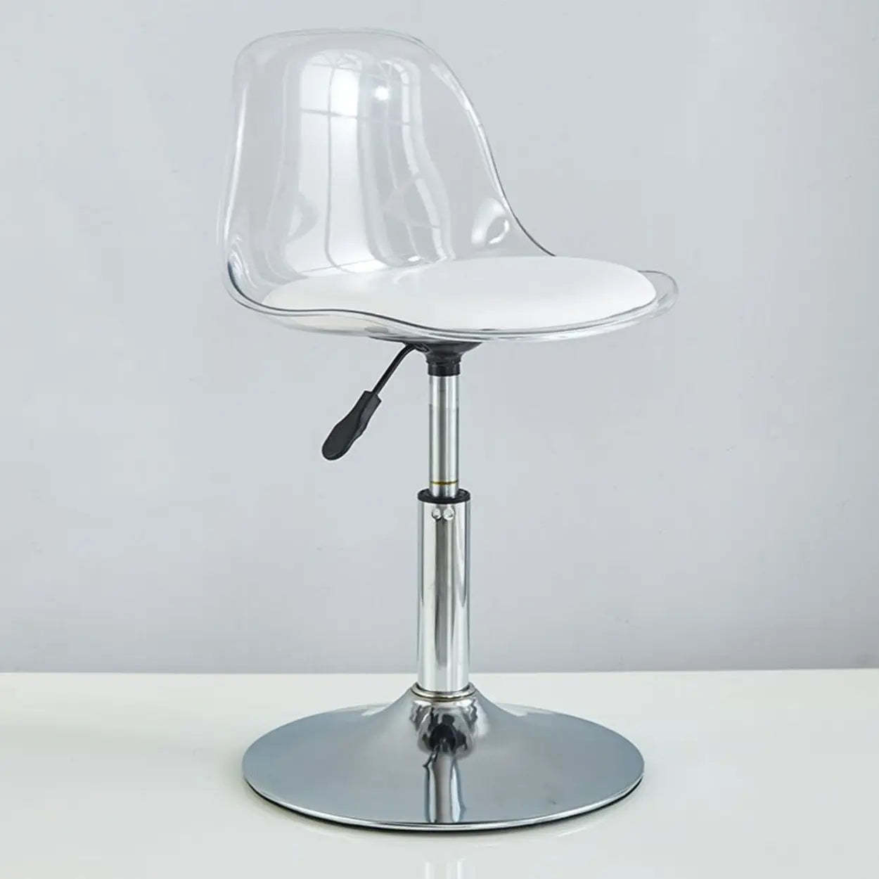 Amber Acrylic Adjustable Swivel Bar Stool