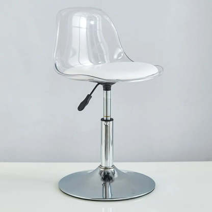 Amber Acrylic Adjustable Swivel Bar Stool