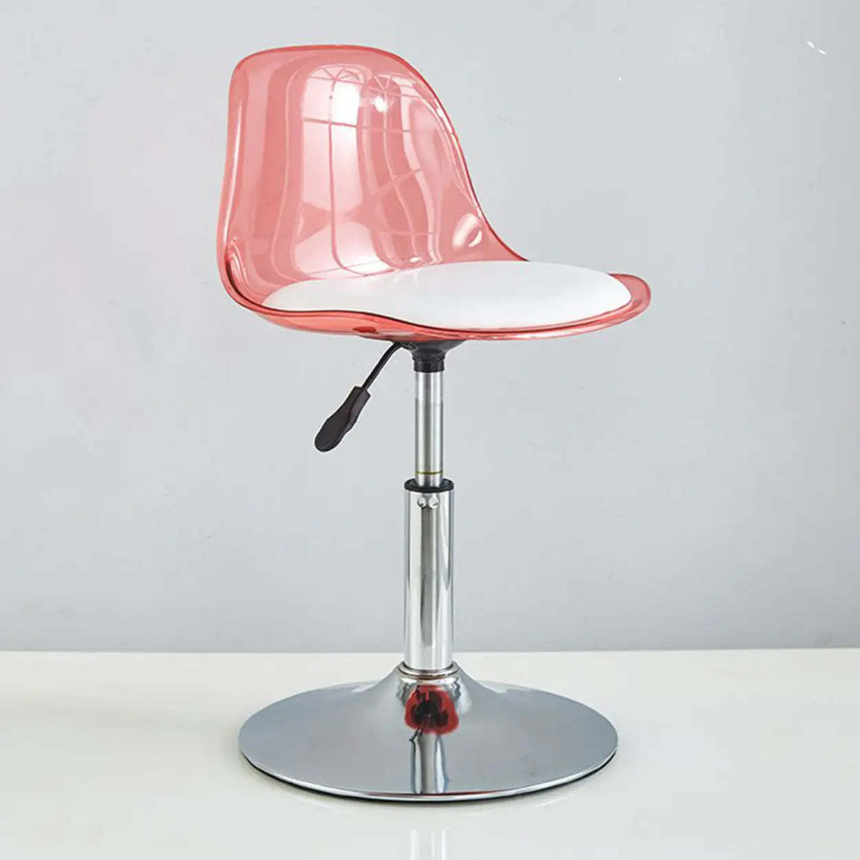 Amber Acrylic Adjustable Swivel Bar Stool
