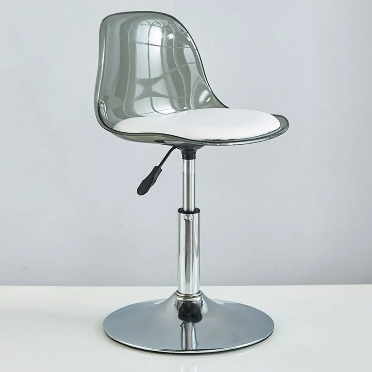 Amber Acrylic Adjustable Swivel Bar Stool