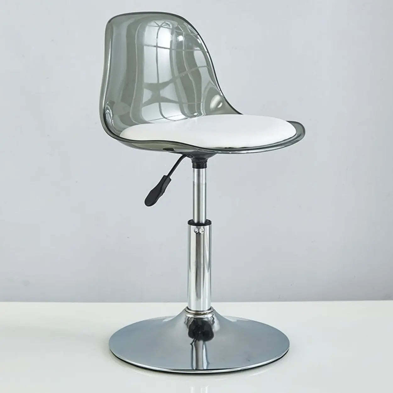 Amber Acrylic Adjustable Swivel Bar Stool