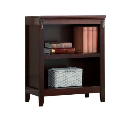 Antique Multi-Shelf Brown Wood Tall Bookcase