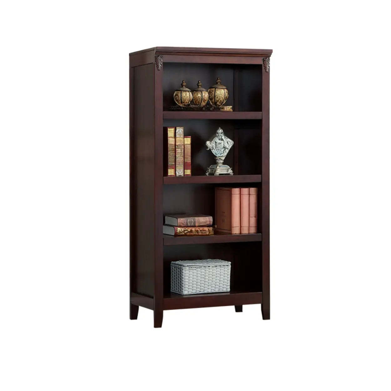 Wood Multi-Shelf Tall Bookcase