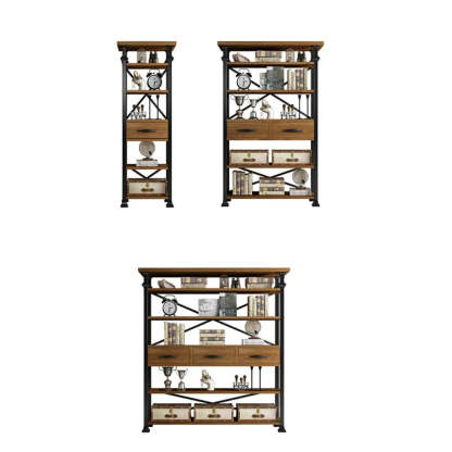 Antique Open-Frame Etagere Bookshelf