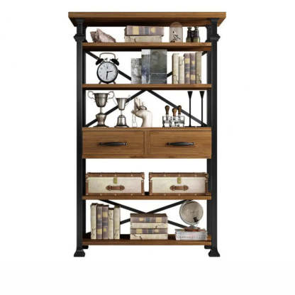 Antique Open-Frame Etagere Bookshelf