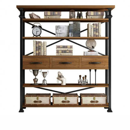 Antique Open-Frame Etagere Bookshelf