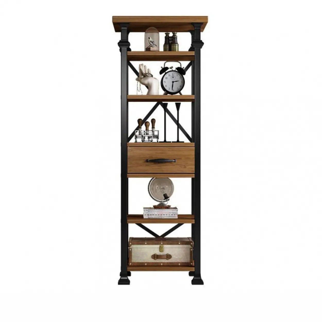 Antique Open-Frame Etagere Bookshelf