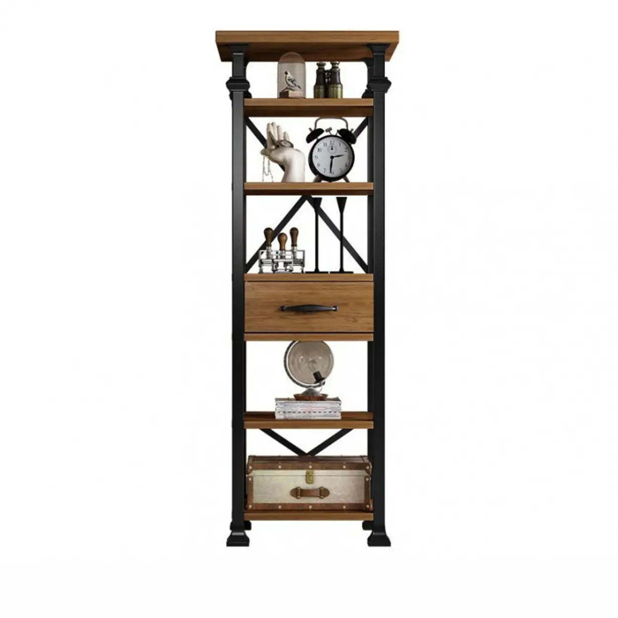 Antique Open-Frame Etagere Bookshelf