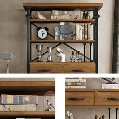 Antique Open-Frame Etagere Bookshelf