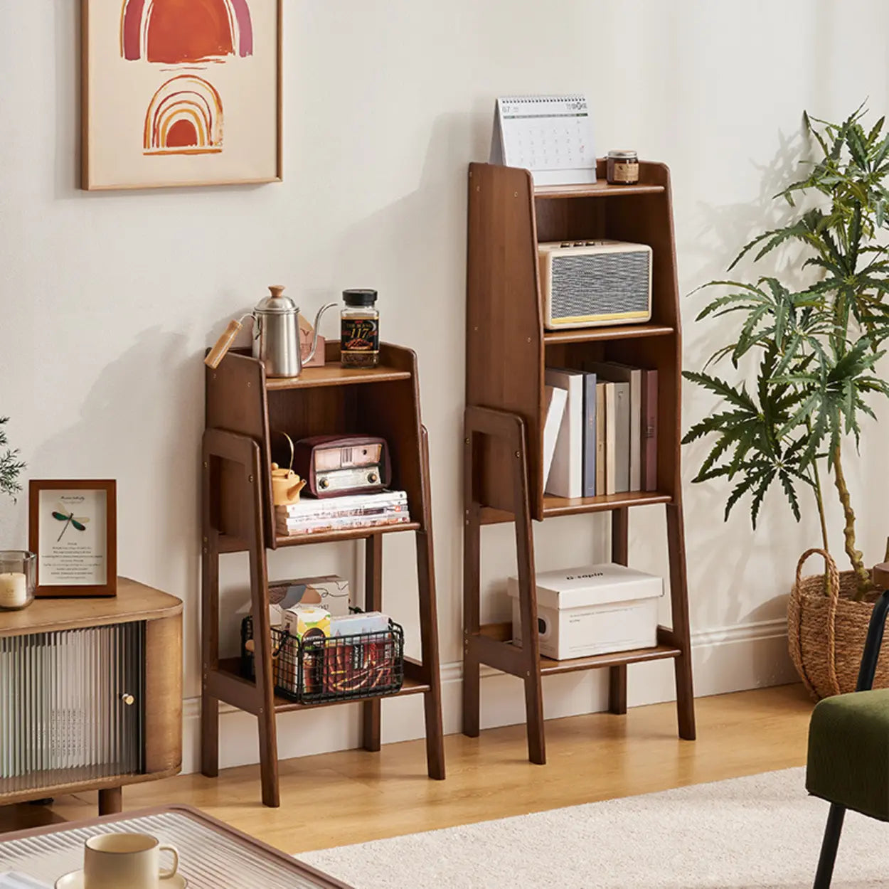 Antique Wooden Closed Rack Bookcase