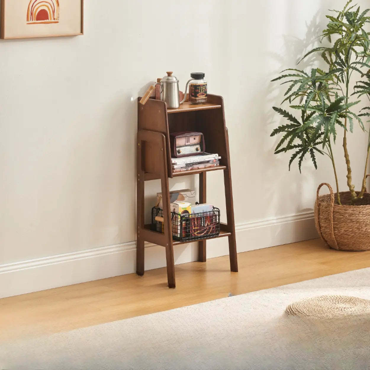 Antique Wooden Closed Rack Bookcase