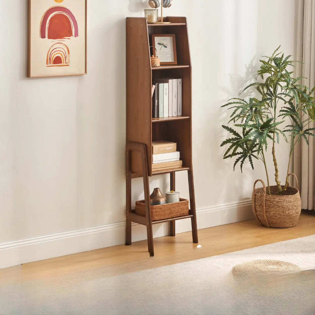 Antique Wooden Closed Rack Bookcase