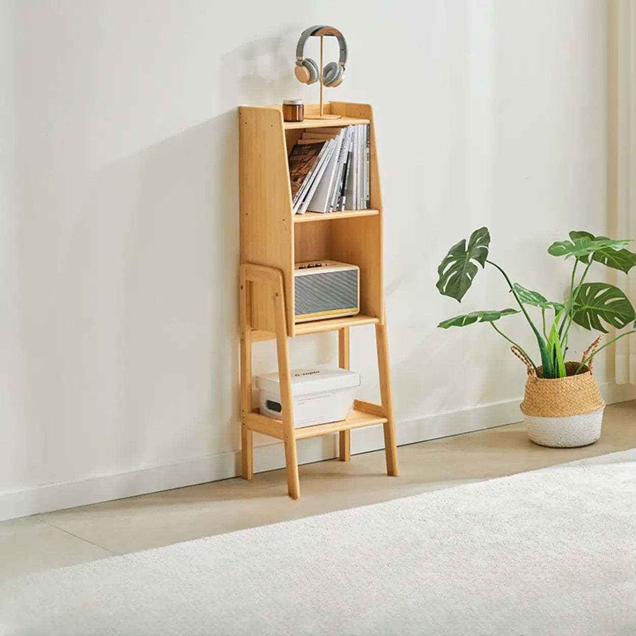 Antique Wooden Closed Rack Bookcase
