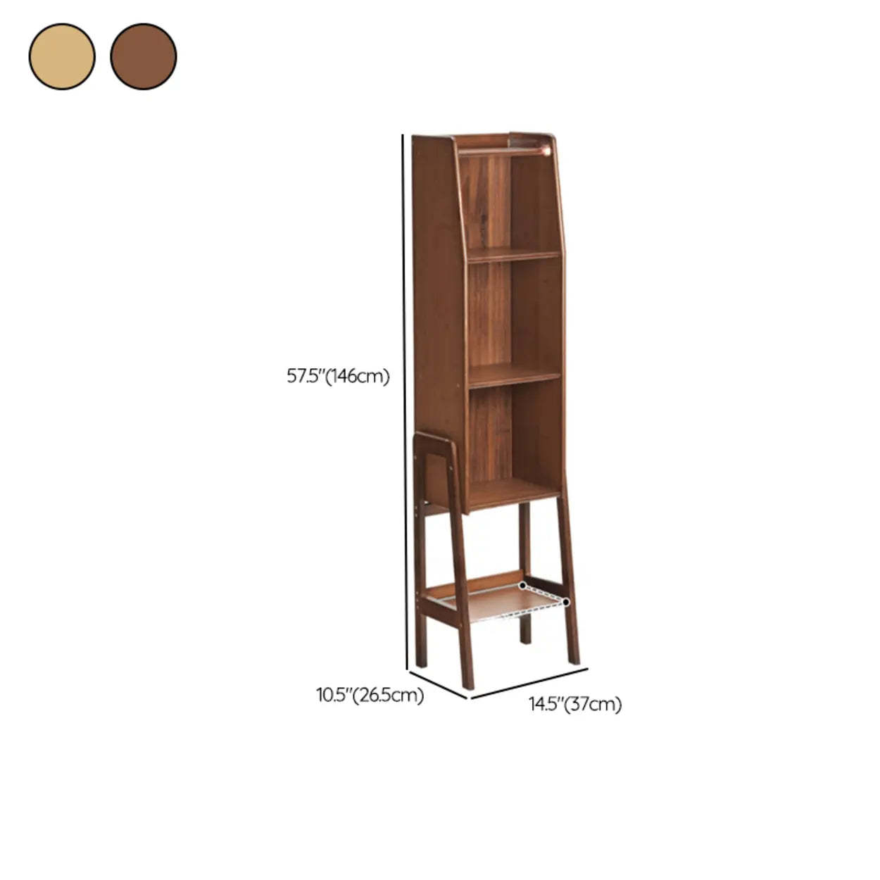 Antique Wooden Closed Rack Bookcase
