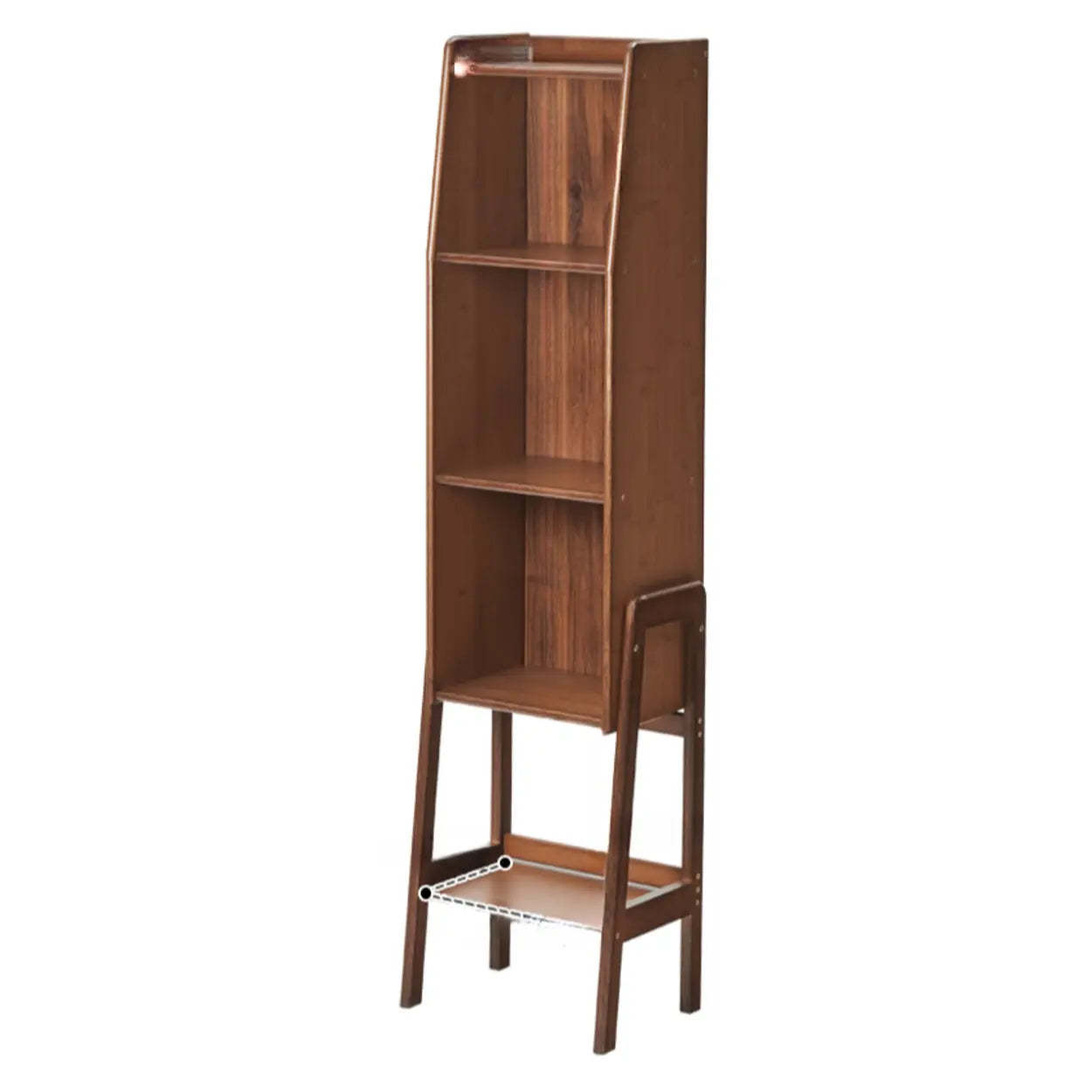Antique Wooden Closed Rack Bookcase — Natural Finish