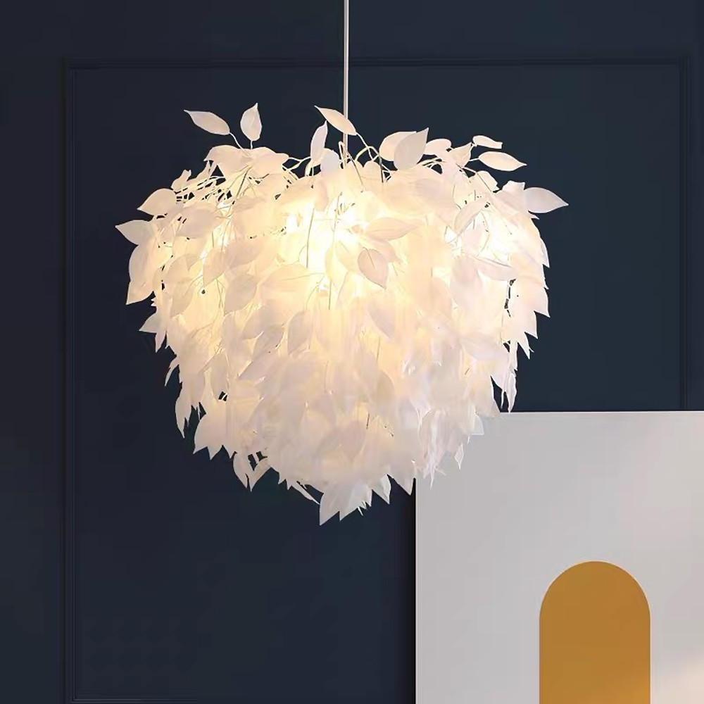 Scandinavian Fabric White Gold Dimmable LED Pendant