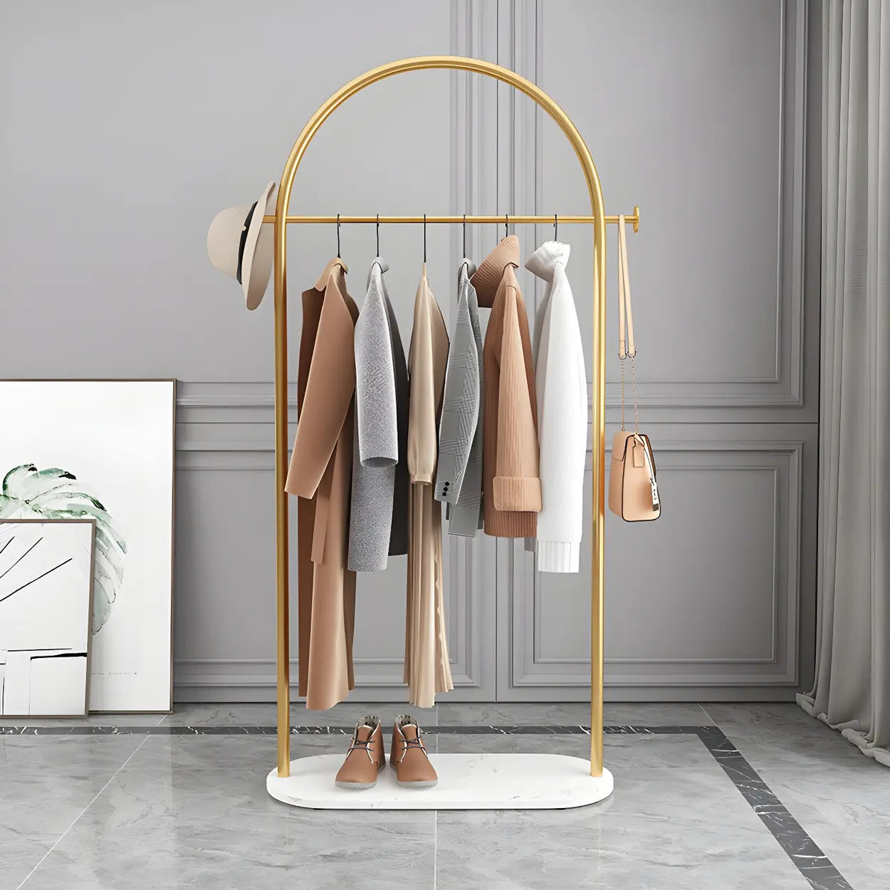 Arch Freestanding Coat Rack with Shelf
